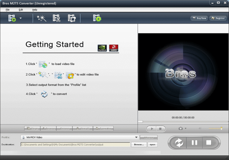 Bros M2TS Converter Screenshot